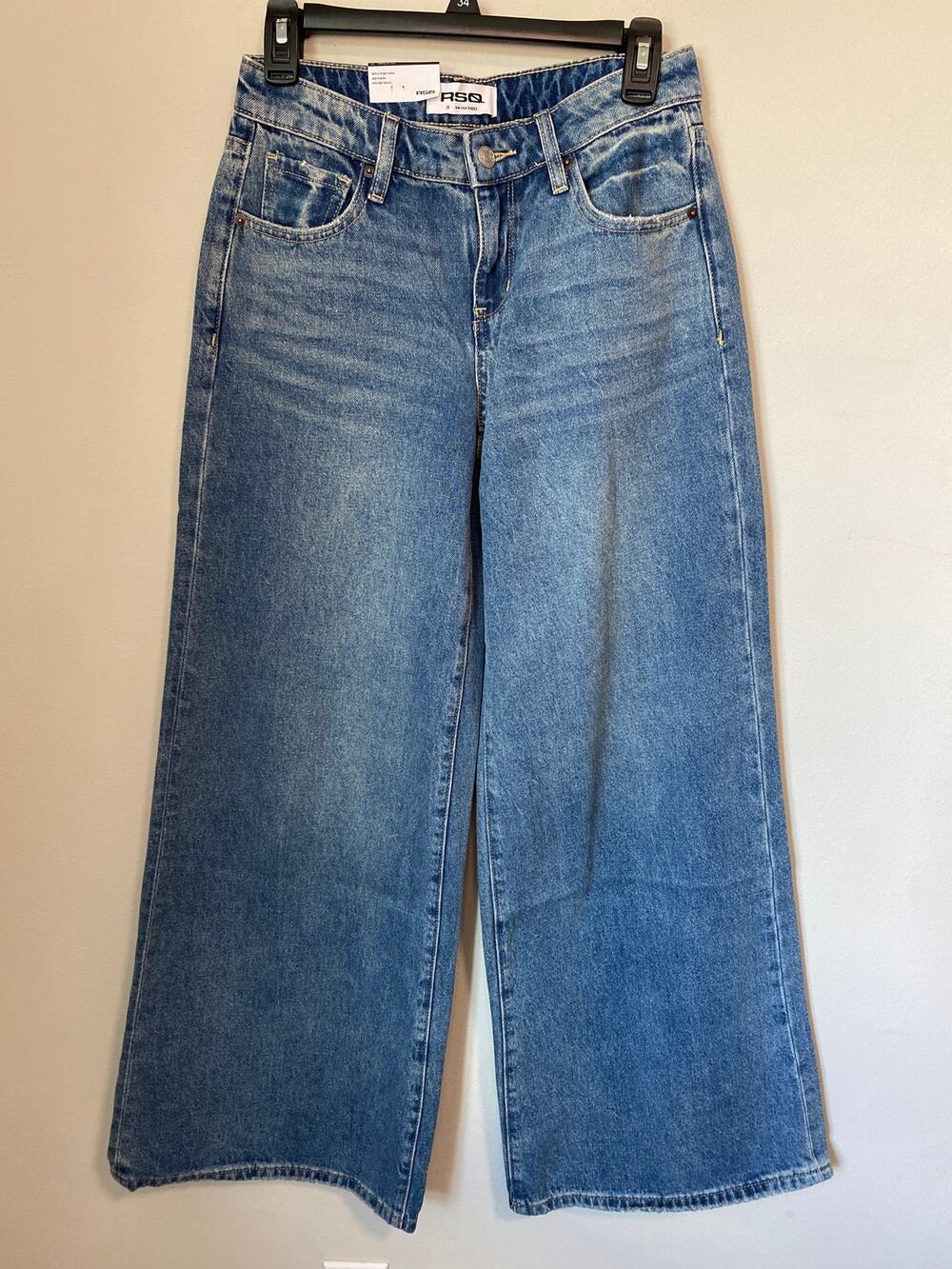 New RSQ Low Rise Baggy Jeans Light Wash Women’s Size 25 Y2K
